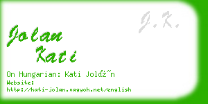 jolan kati business card